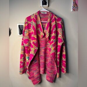 Crazy train Bright Pink leopard Women's Cardigan dopamine dressing staple